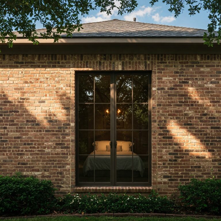 tinted residential glass window of Houston home